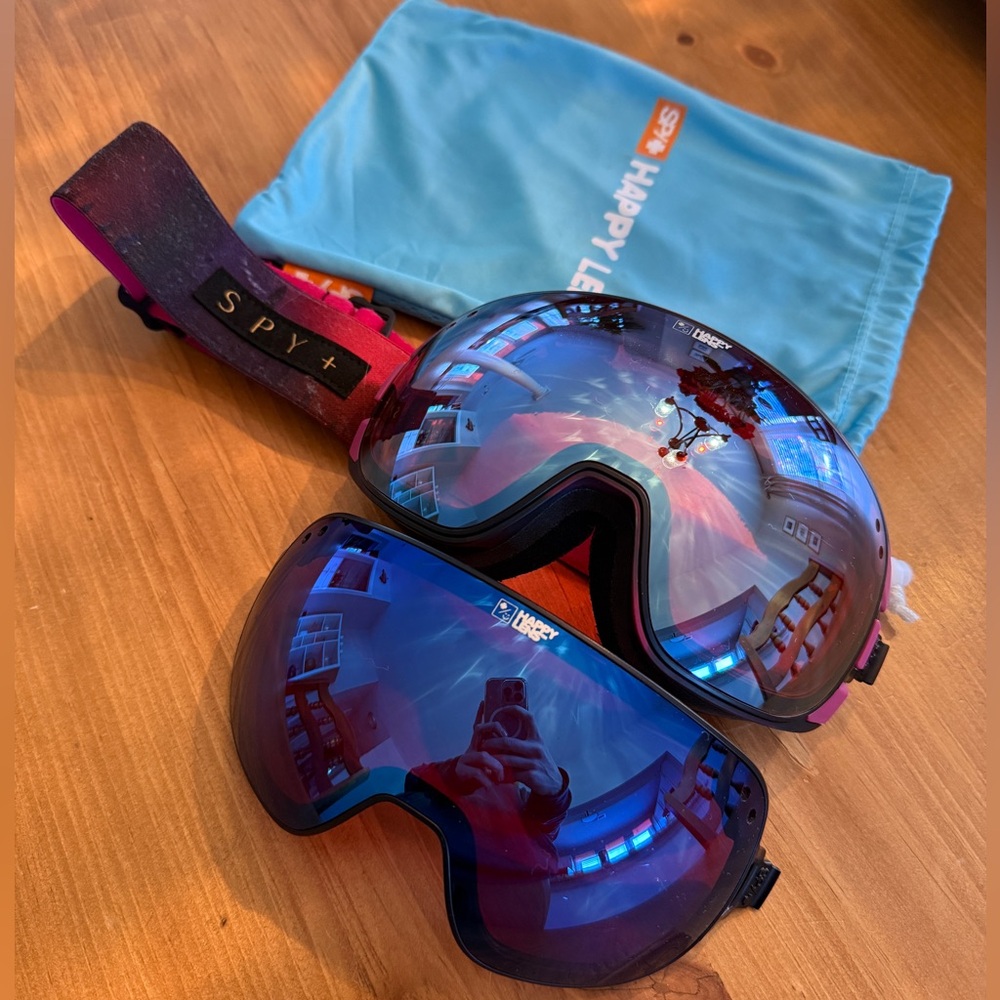 Spy Snow Goggles Pink 2 lens!